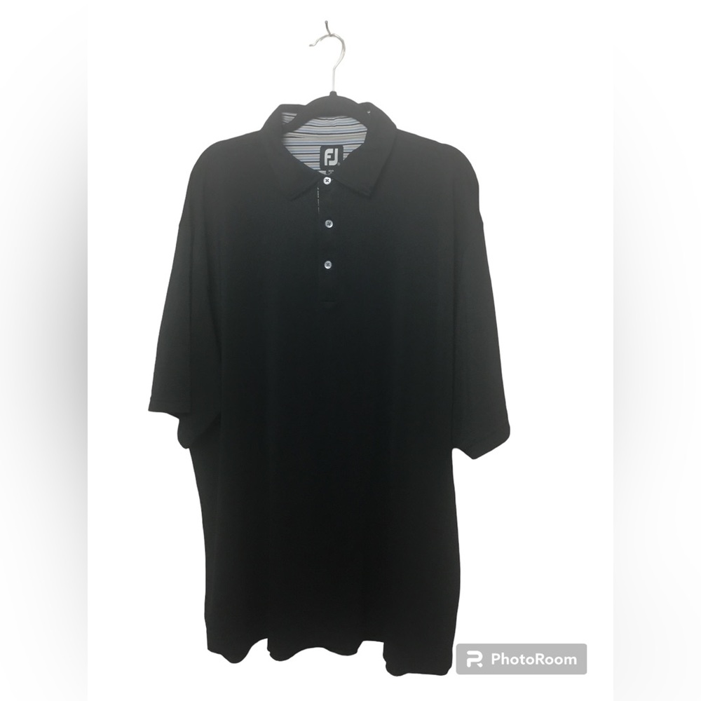 FootJoy black short sleeve golf polo shirt. Applebrook. XL